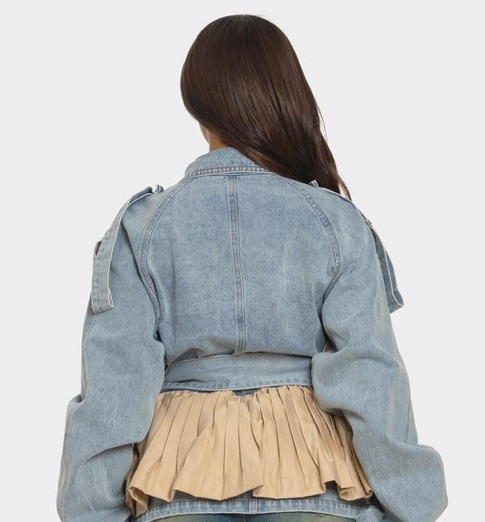 CONTRAST DENIM JACKET