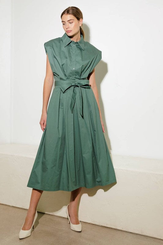 Sage midi dress